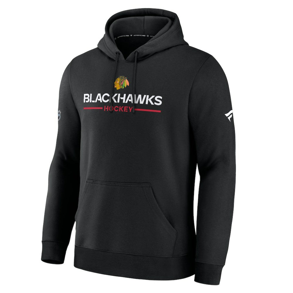NHL Black Chicago Blackhawks Fanatics Authentic Pro Primary Hoodie