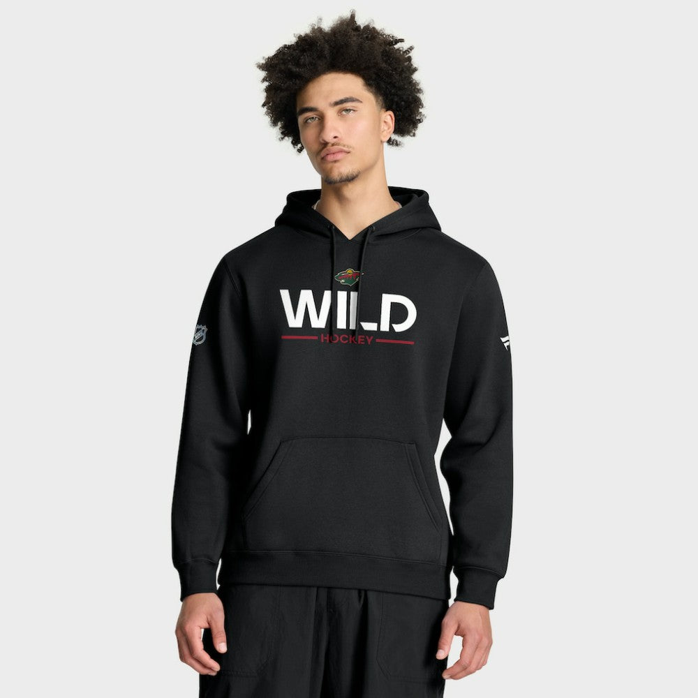 NHL Black Minnesota Wild Fanatics Authentic Pro Primary Hoodie