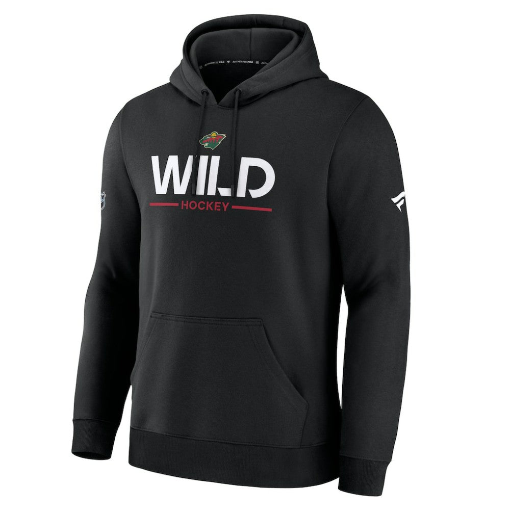 NHL Black Minnesota Wild Fanatics Authentic Pro Primary Hoodie