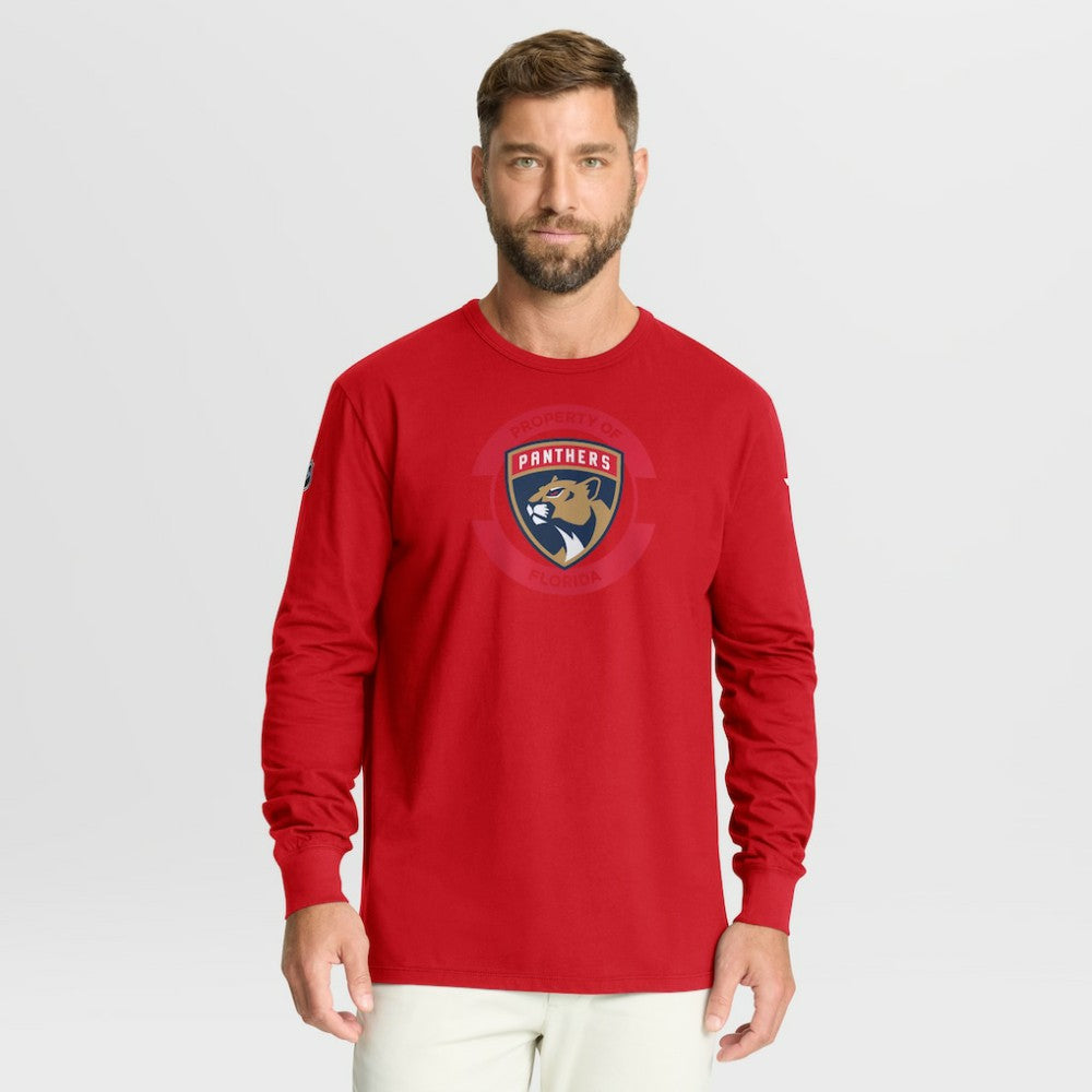 NHL Red Florida Panthers Fanatics Authentic Pro Property Of Practice Long Sleeve T-Shirt