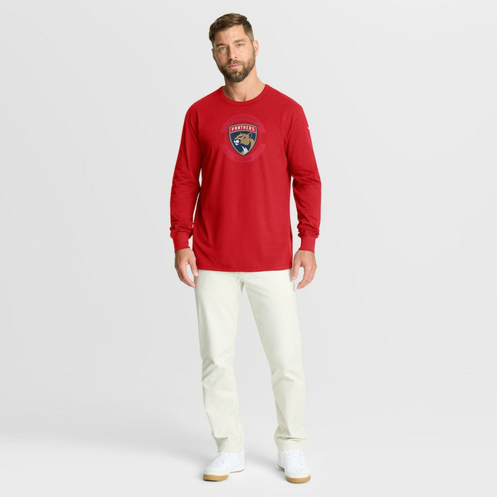 NHL Red Florida Panthers Fanatics Authentic Pro Property Of Practice Long Sleeve T-Shirt