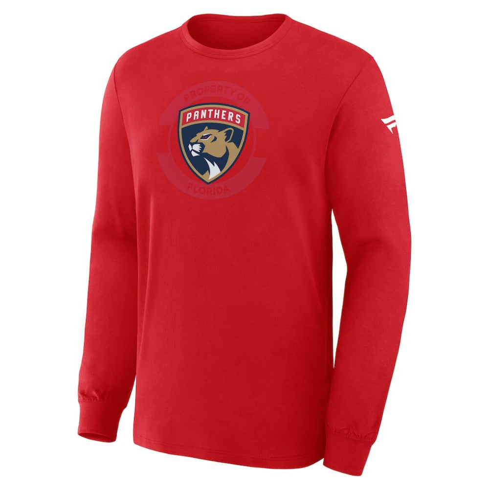NHL Red Florida Panthers Fanatics Authentic Pro Property Of Practice Long Sleeve T-Shirt