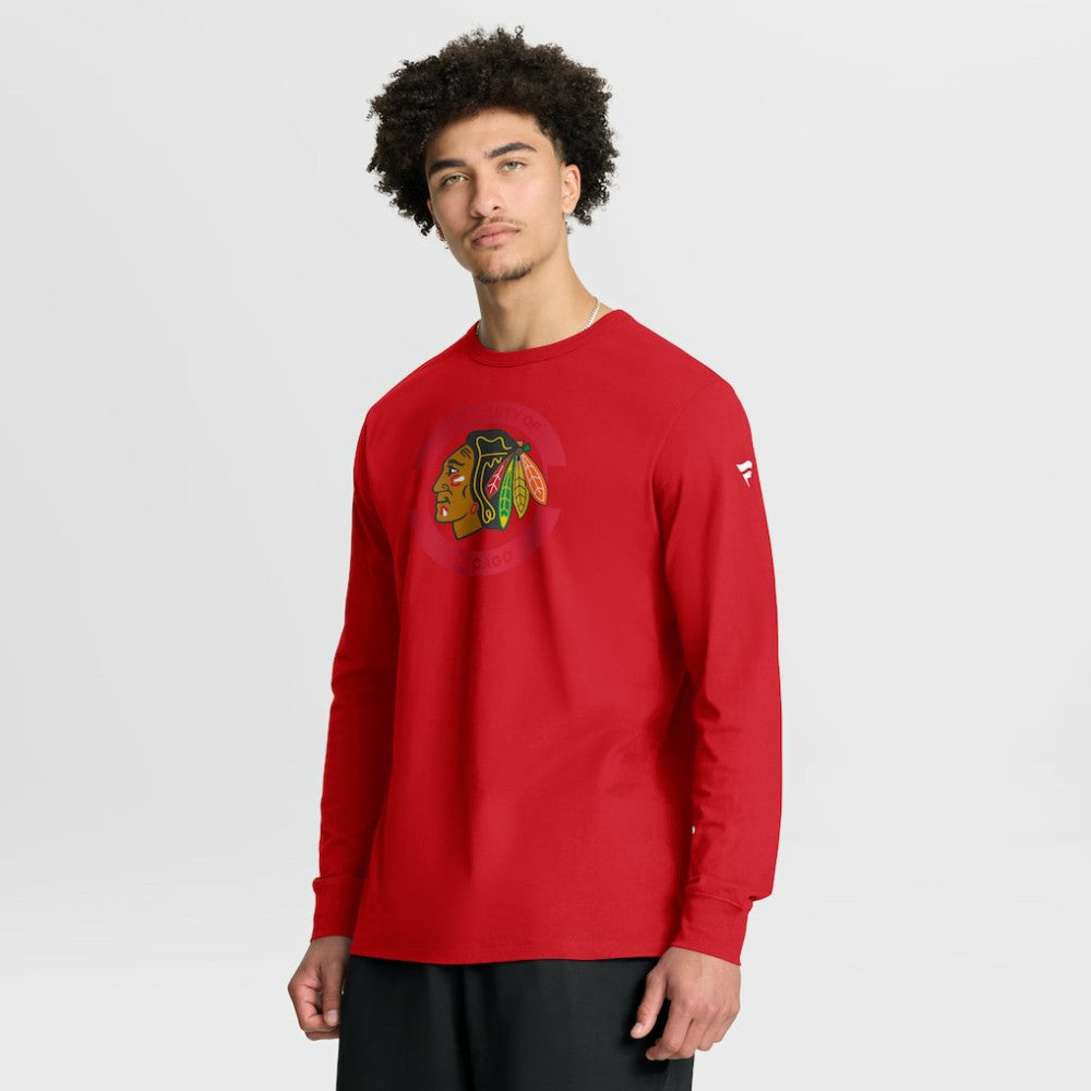 NHL Red Chicago Blackhawks Fanatics Authentic Pro Property Of Practice Long Sleeve T-Shirt