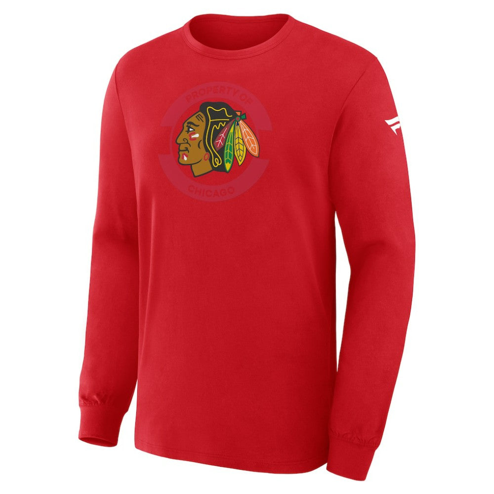NHL Red Chicago Blackhawks Fanatics Authentic Pro Property Of Practice Long Sleeve T-Shirt