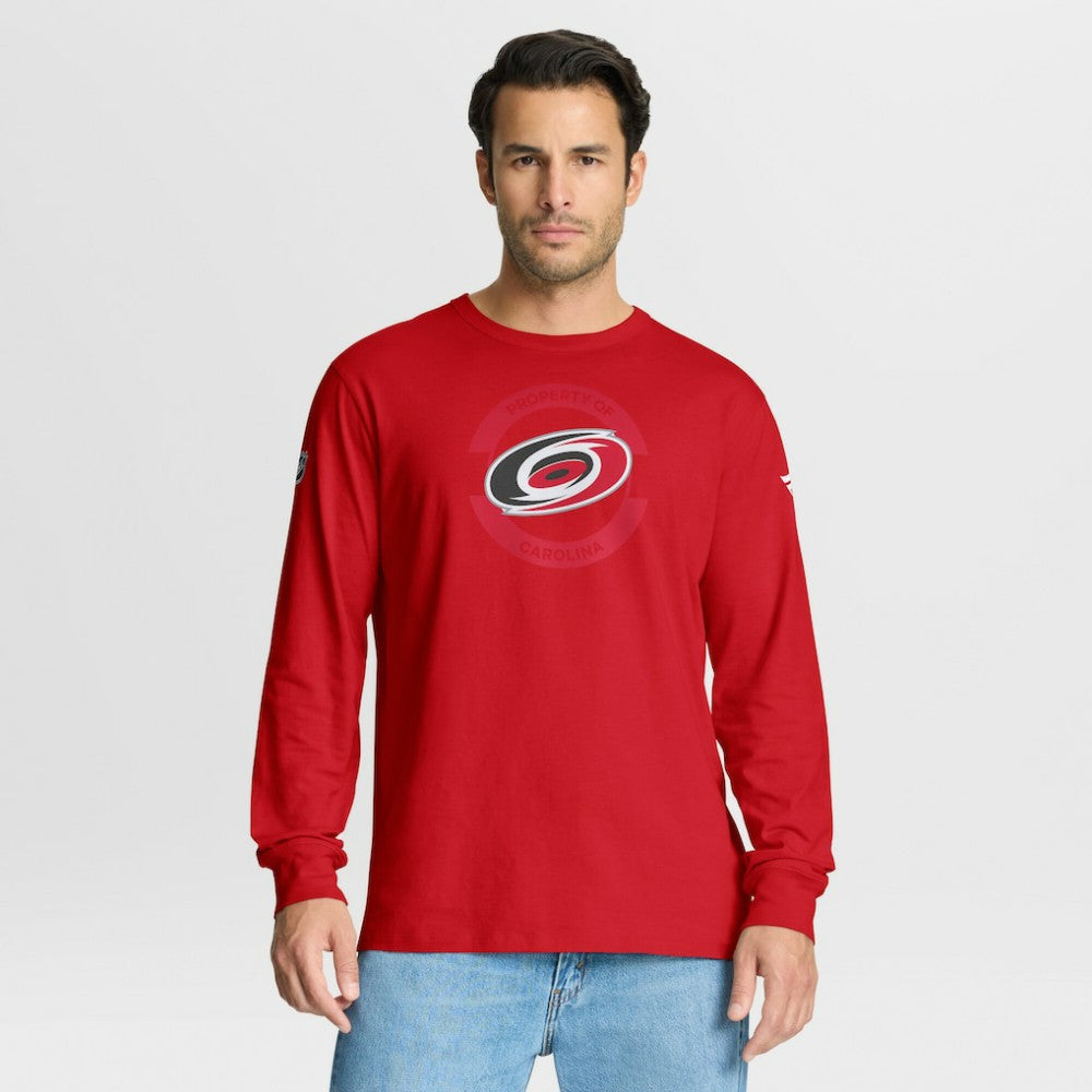 NHL Red Carolina Hurricanes Fanatics Authentic Pro Property Of Practice Long Sleeve T-Shirt