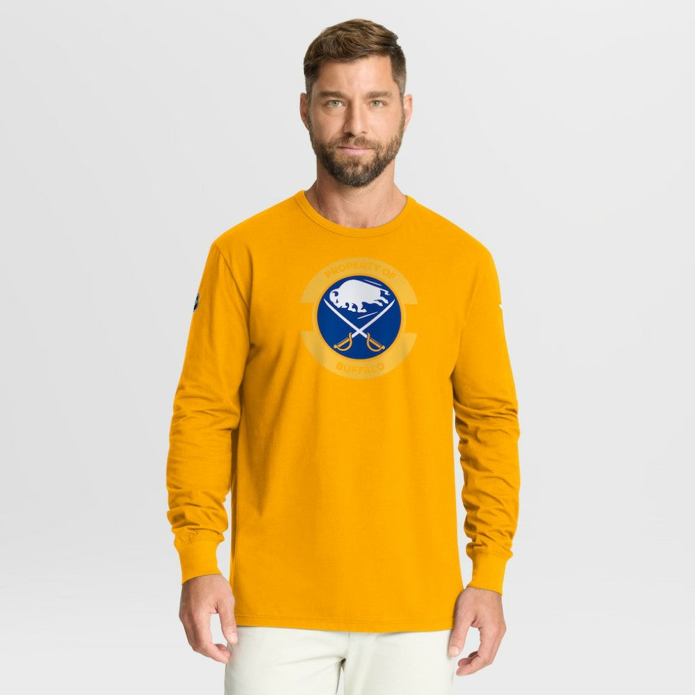 NHL Gold Buffalo Sabres Fanatics Authentic Pro Property Of Practice Long Sleeve T-Shirt
