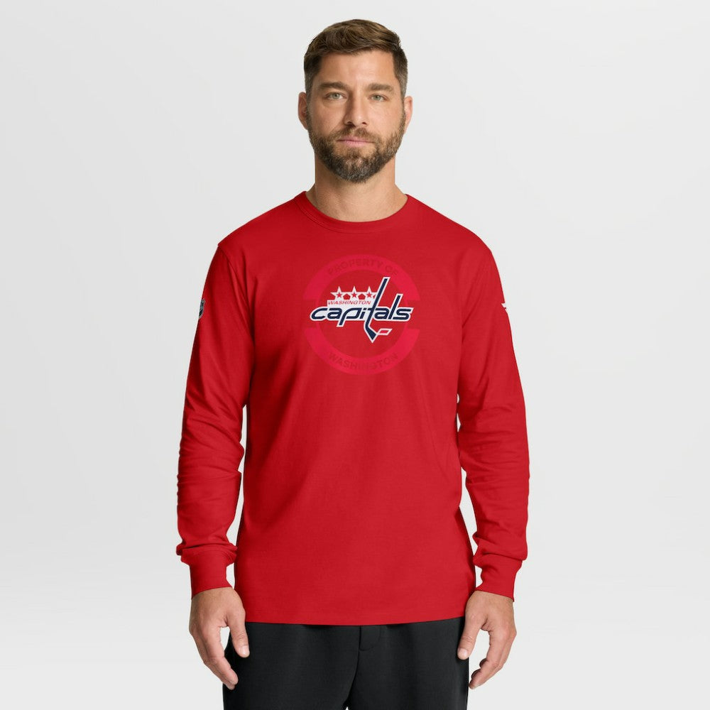 NHL Red Washington Capitals Fanatics Authentic Pro Property Of Practice Long Sleeve T-Shirt