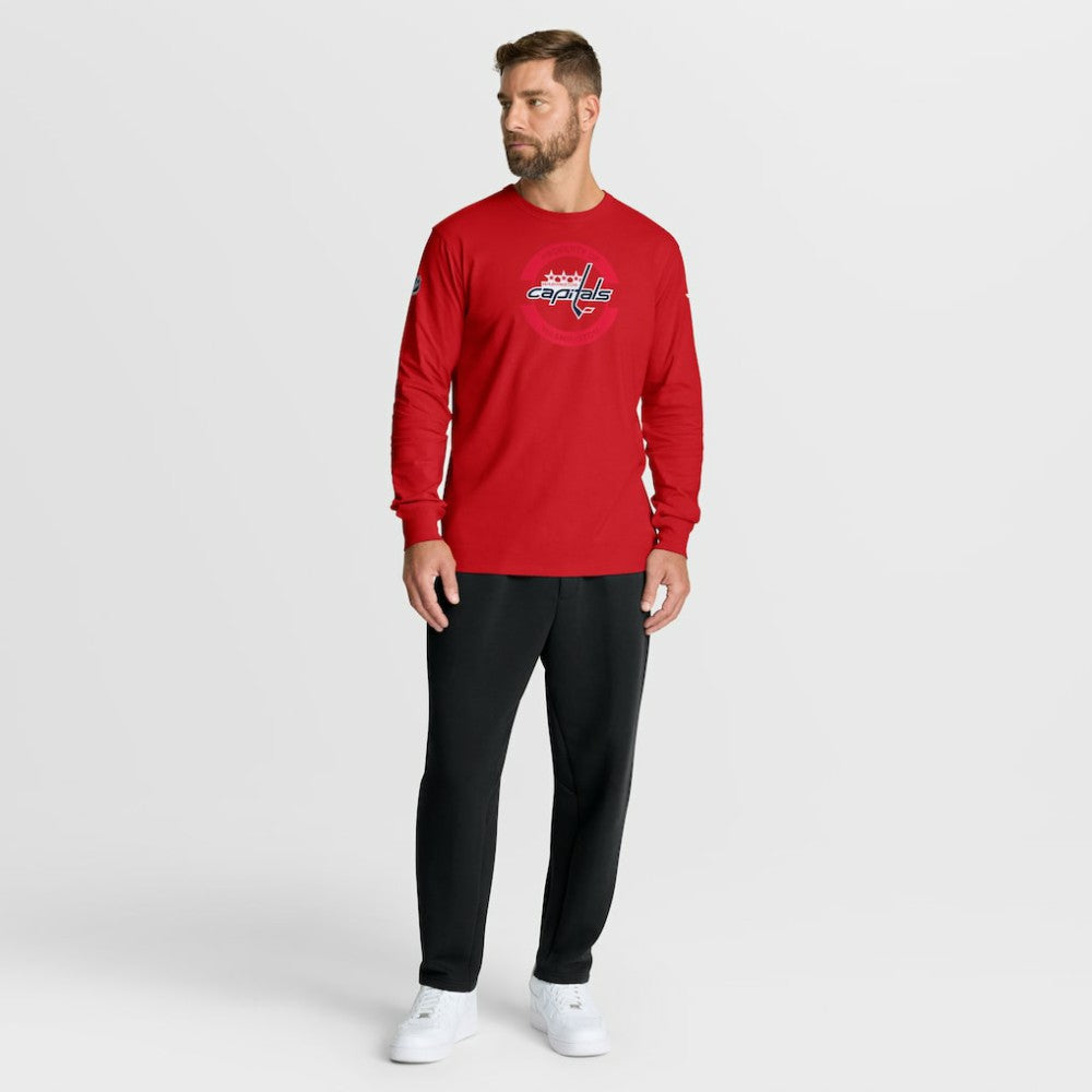 NHL Red Washington Capitals Fanatics Authentic Pro Property Of Practice Long Sleeve T-Shirt