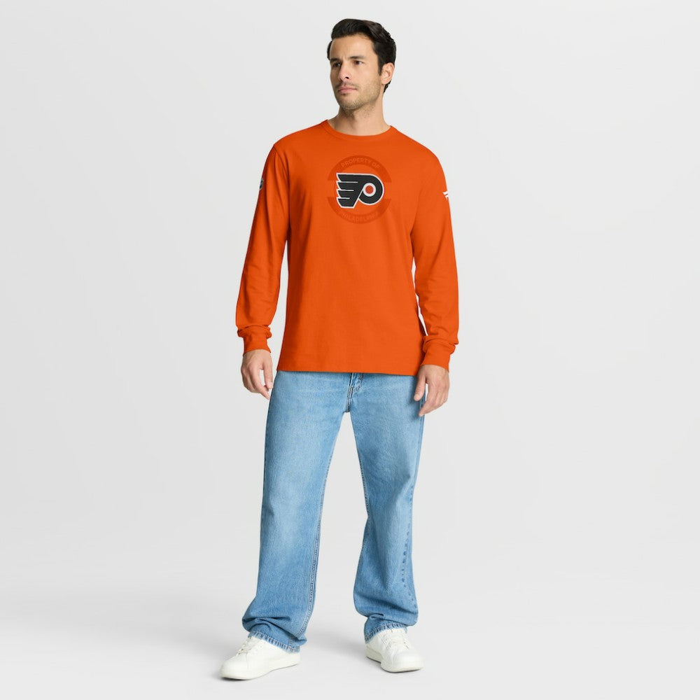 NHL Orange Philadelphia Flyers Fanatics Authentic Pro Property Of Practice Long Sleeve T-Shirt