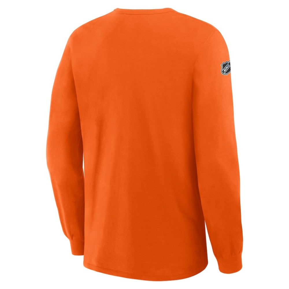 NHL Orange Philadelphia Flyers Fanatics Authentic Pro Property Of Practice Long Sleeve T-Shirt