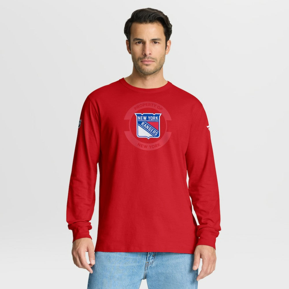 NHL Red New York Rangers Fanatics Authentic Pro Property Of Practice Long Sleeve T-Shirt