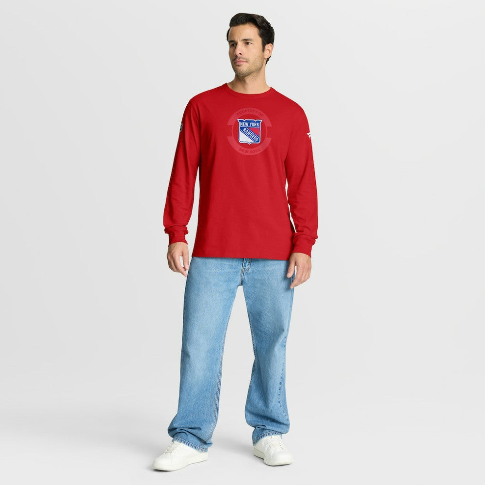 NHL Red New York Rangers Fanatics Authentic Pro Property Of Practice Long Sleeve T-Shirt
