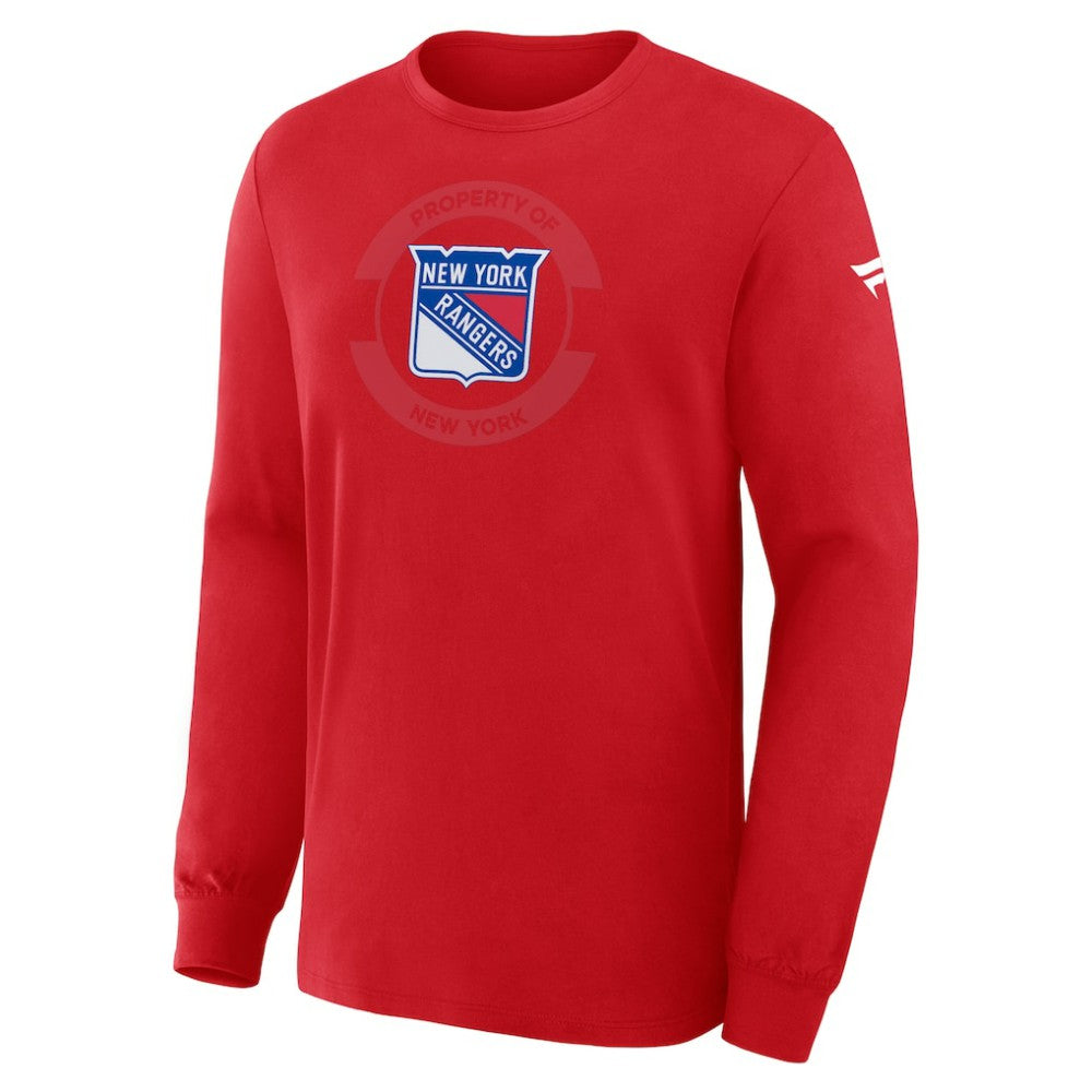 NHL Red New York Rangers Fanatics Authentic Pro Property Of Practice Long Sleeve T-Shirt