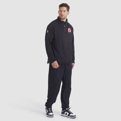 NHL Black New Jersey Devils Fanatics Authentic Pro Rink Raglan Quarter-Zip Pullover