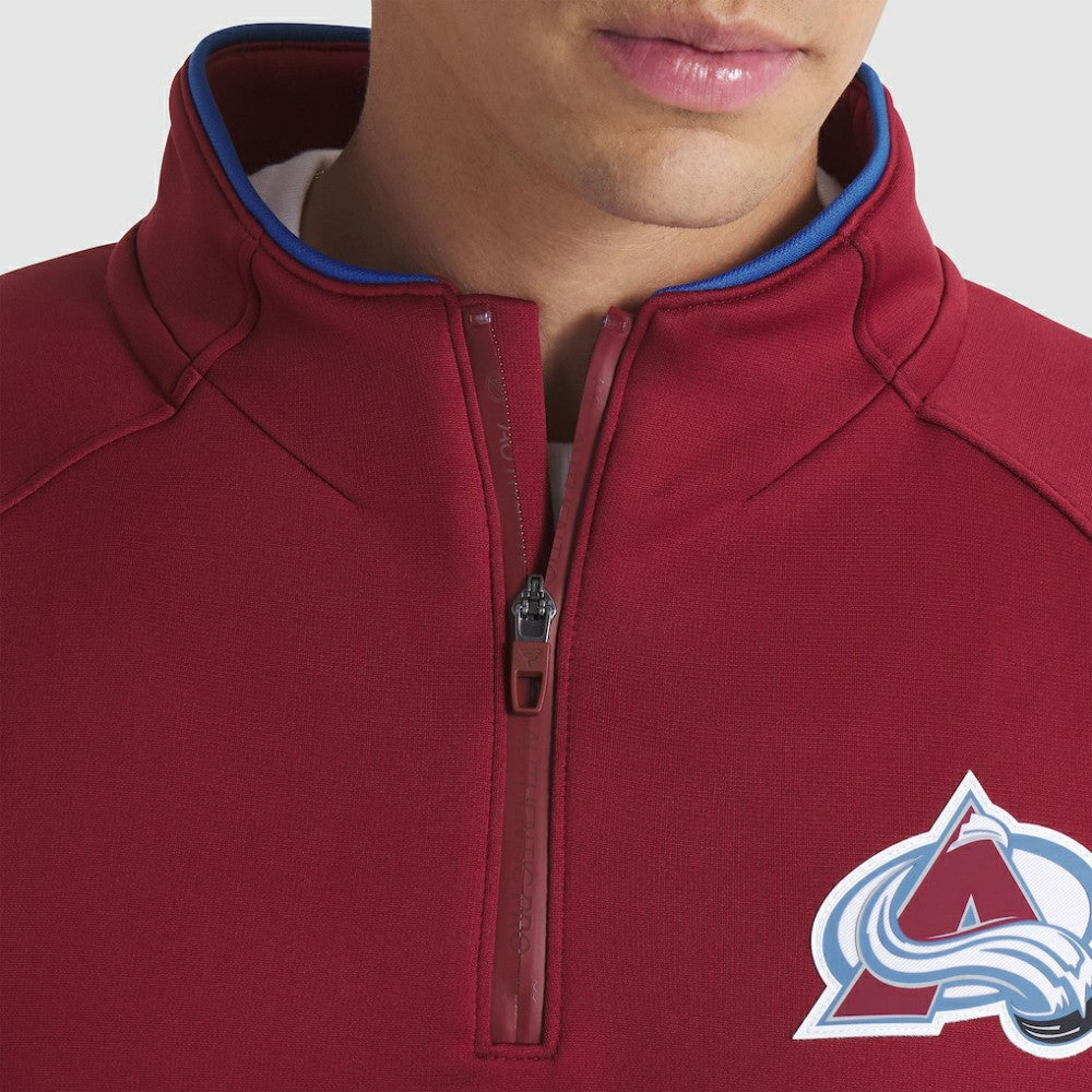 NHL Burgundy Colorado Avalanche Fanatics Authentic Pro Rink Raglan Quarter-Zip Pullover