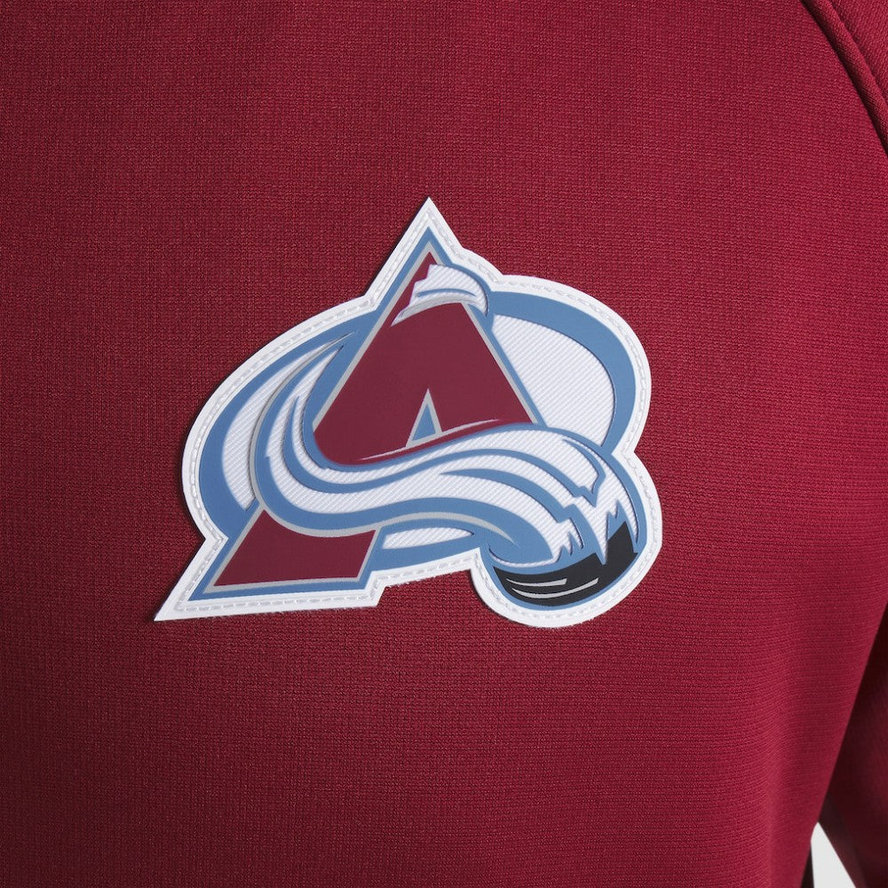 NHL Burgundy Colorado Avalanche Fanatics Authentic Pro Rink Raglan Quarter-Zip Pullover