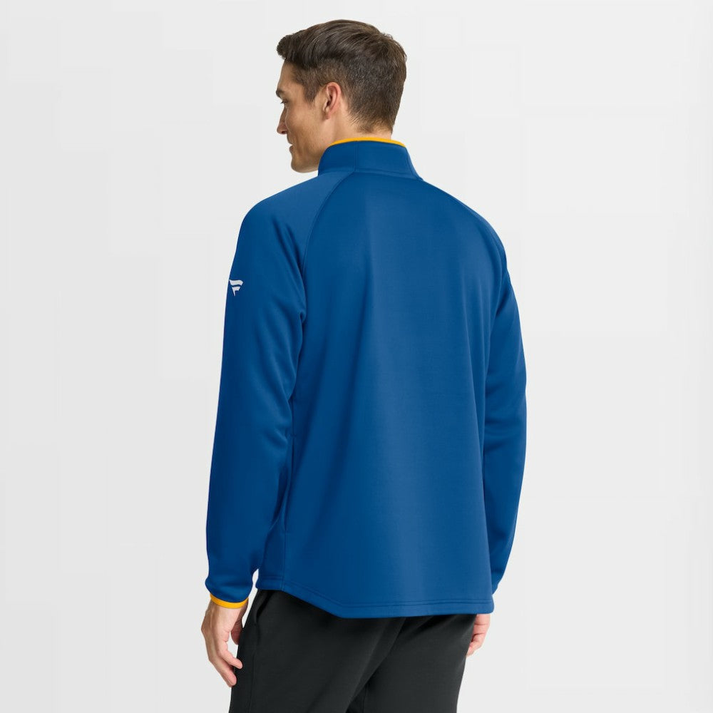 NHL Blue St. Louis Blues Fanatics Authentic Pro Rink Raglan Quarter-Zip Pullover