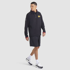 NHL Black Chicago Blackhawks Fanatics Authentic Pro Rink Raglan Quarter-Zip Pullover