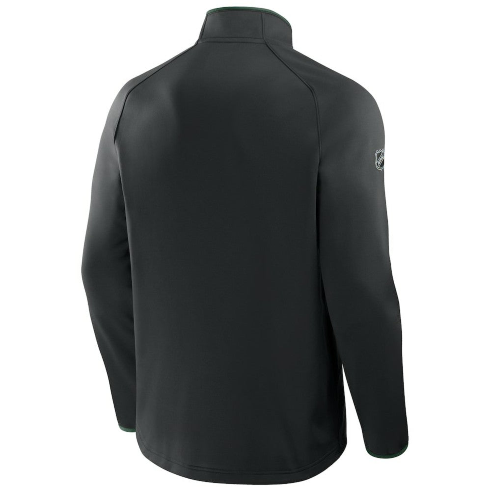 NHL Black Minnesota Wild Fanatics Authentic Pro Rink Raglan Quarter-Zip Pullover