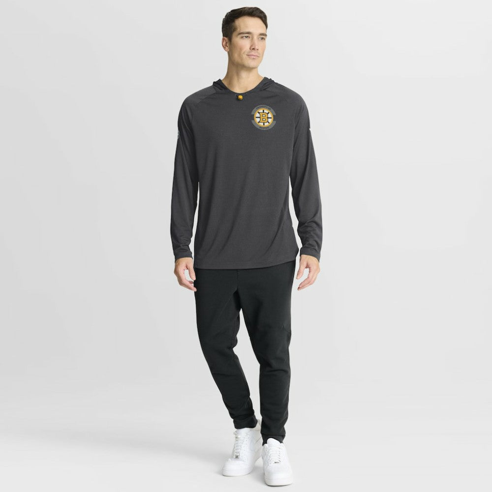 NHL Charcoal Boston Bruins Fanatics Authentic Pro Rink Hoodie