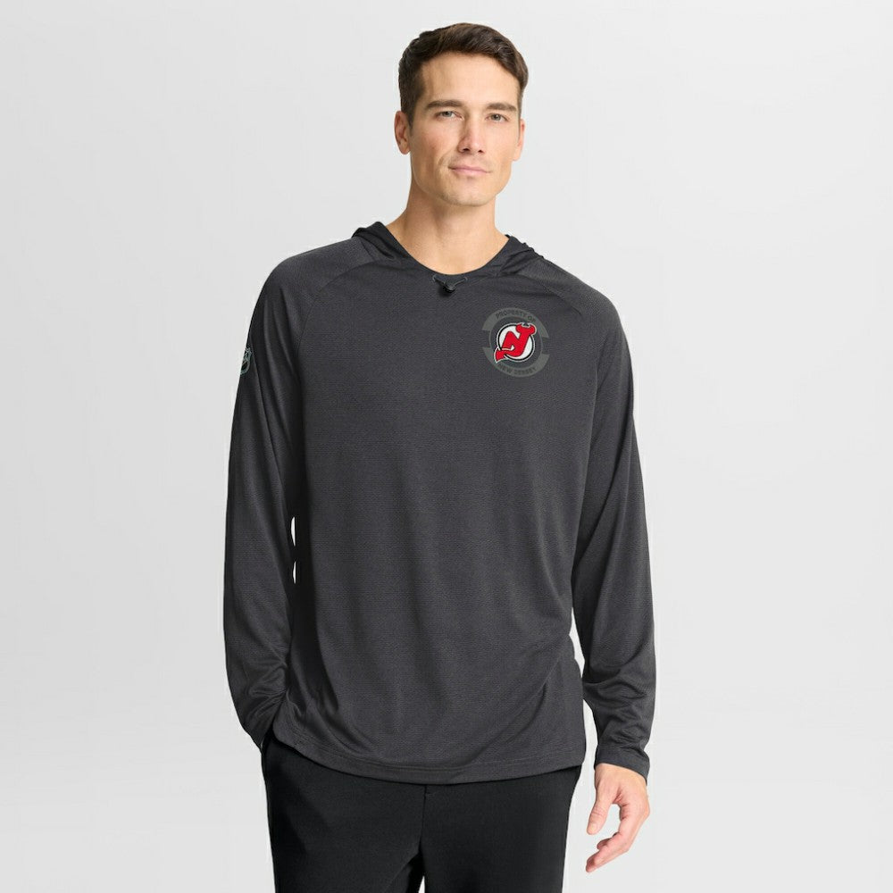 NHL Charcoal New Jersey Devils Fanatics Authentic Pro Rink Hoodie