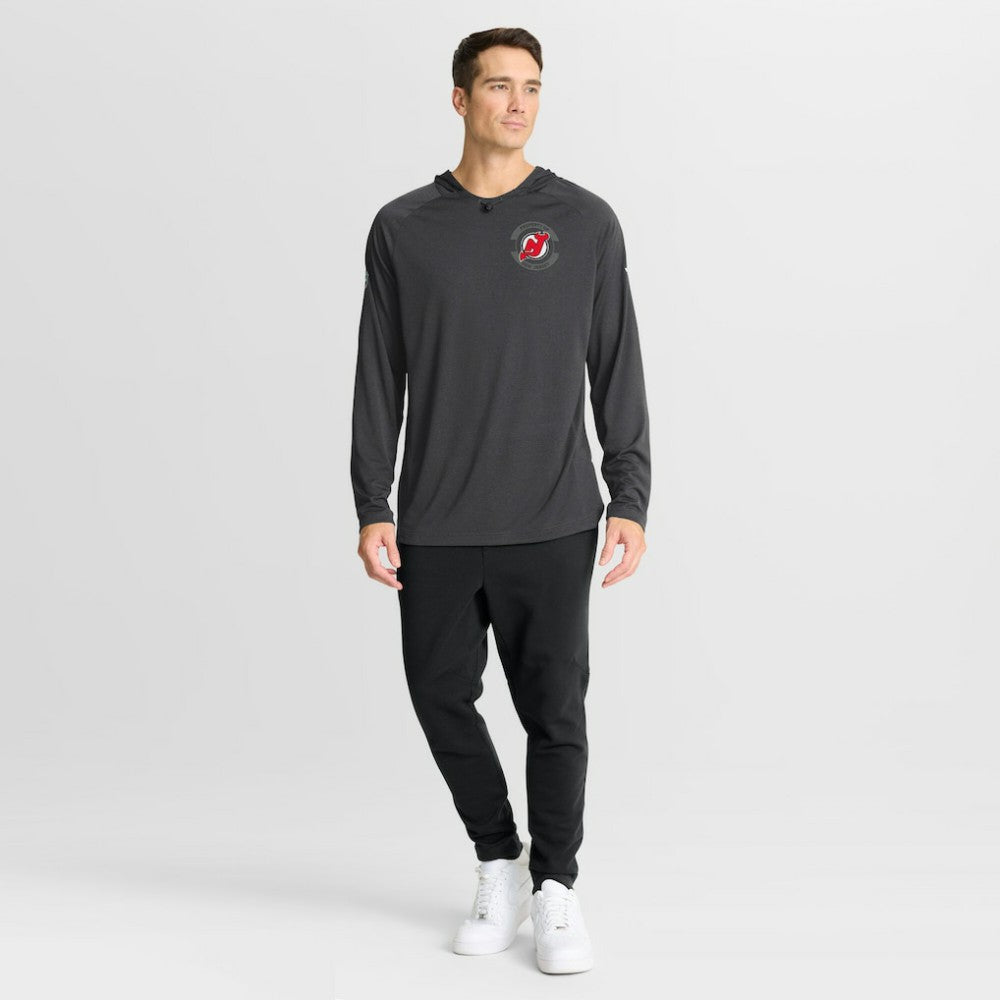 NHL Charcoal New Jersey Devils Fanatics Authentic Pro Rink Hoodie