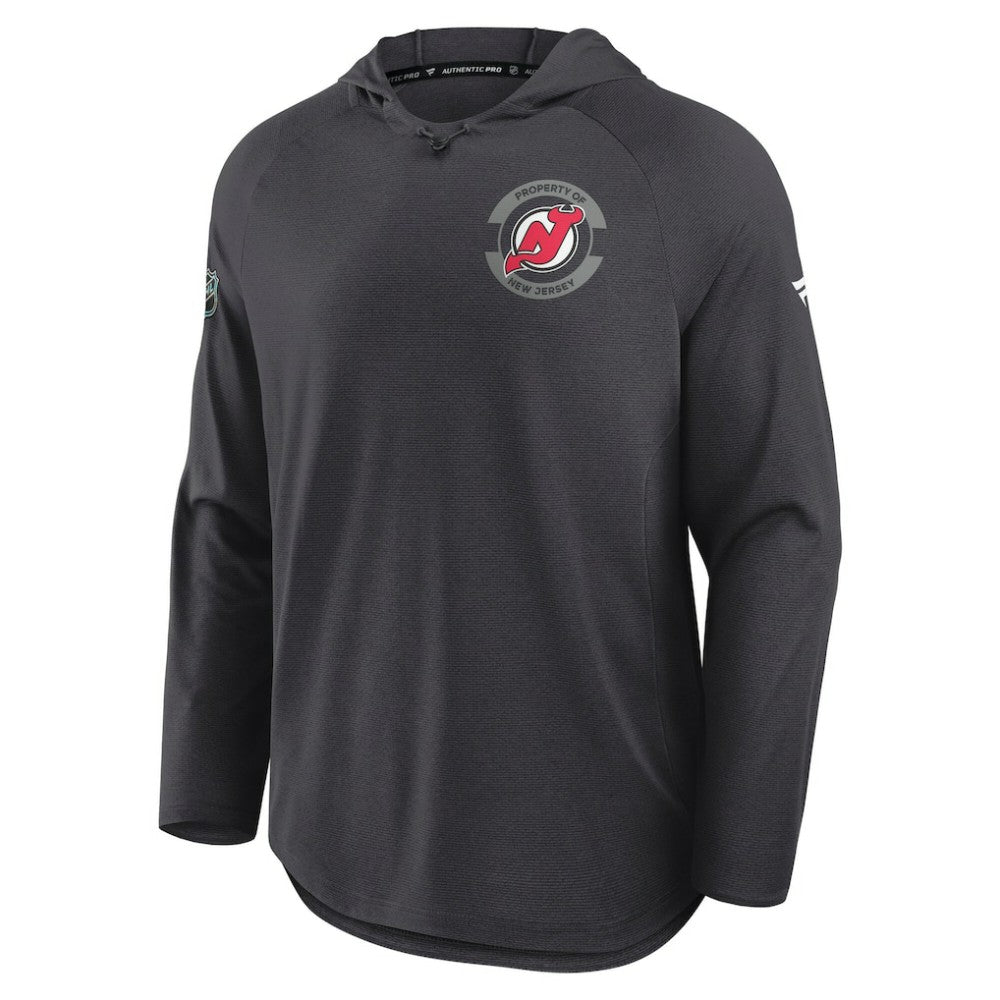 NHL Charcoal New Jersey Devils Fanatics Authentic Pro Rink Hoodie