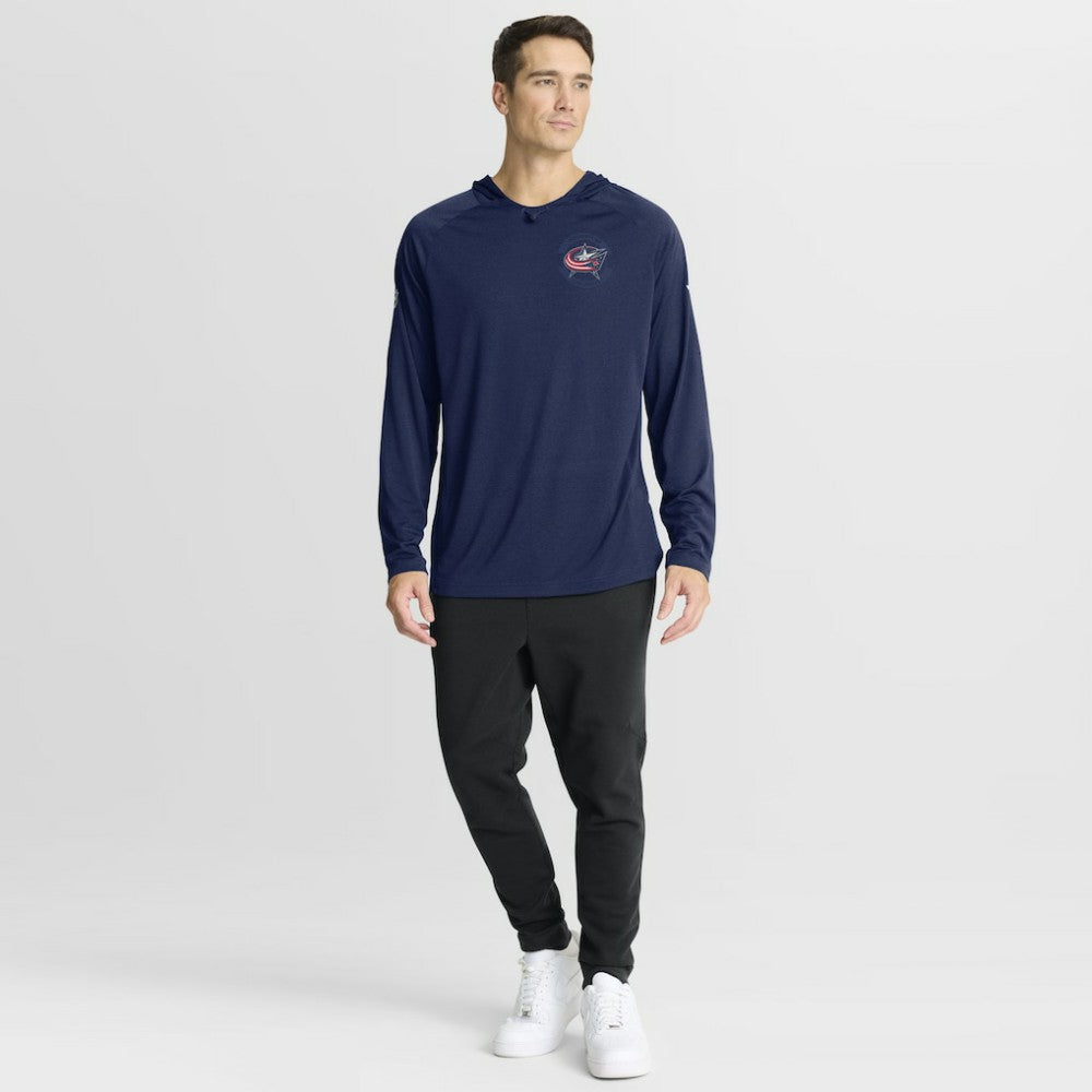 NHL Navy Columbus Blue Jackets Fanatics Authentic Pro Rink Hoodie