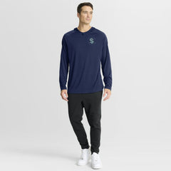 NHL Navy Seattle Kraken Fanatics Authentic Pro Rink Hoodie