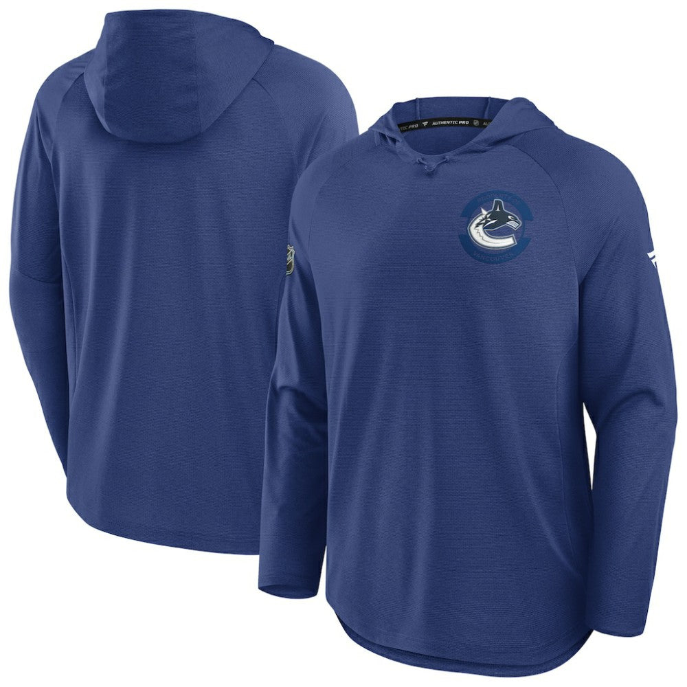 NHL Blue Vancouver Canucks Fanatics Authentic Pro Rink Hoodie