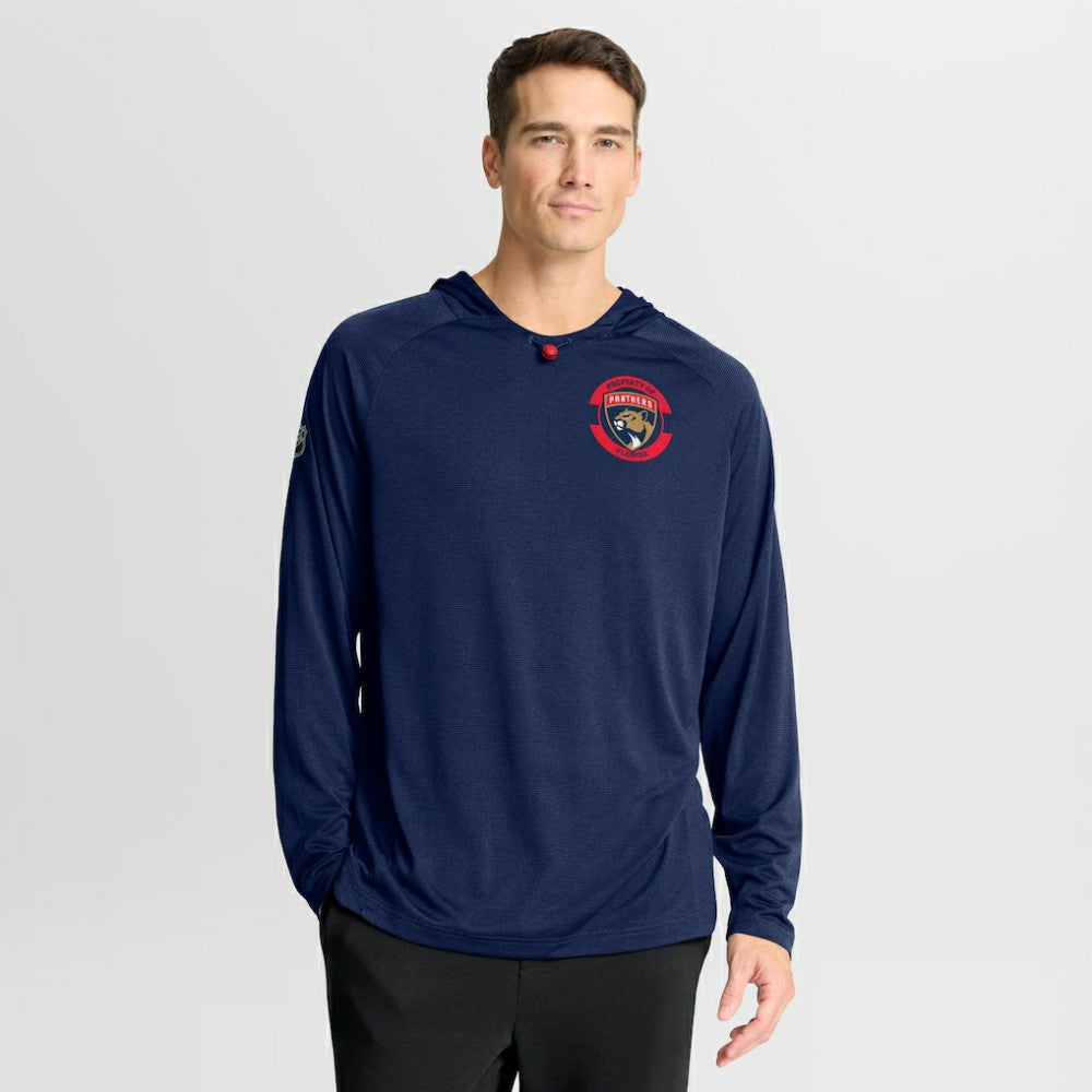 NHL Navy Florida Panthers Fanatics Authentic Pro Rink Raglan Hoodie