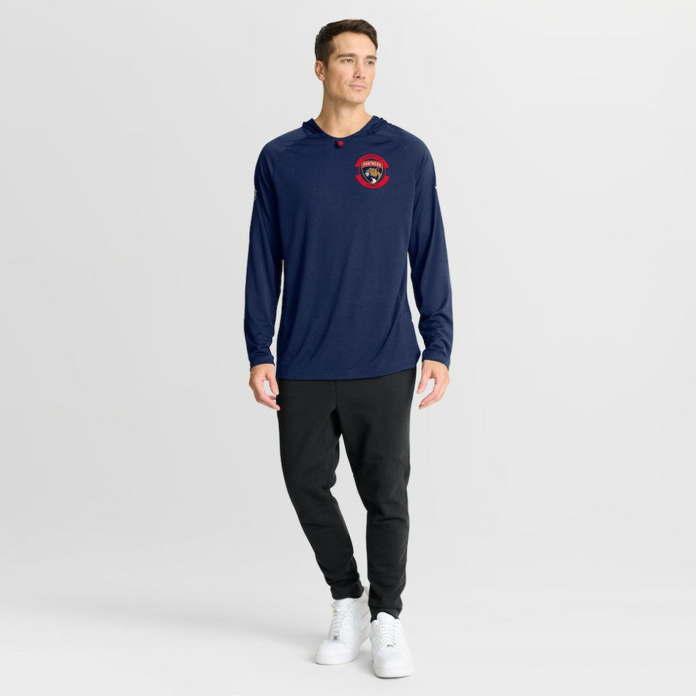 NHL Navy Florida Panthers Fanatics Authentic Pro Rink Raglan Hoodie