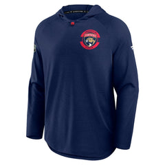 NHL Navy Florida Panthers Fanatics Authentic Pro Rink Raglan Hoodie