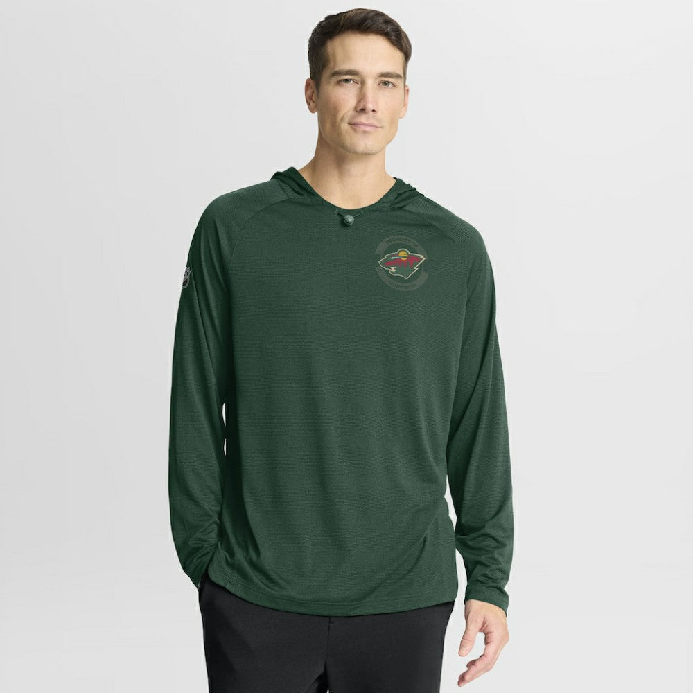 NHL Green Minnesota Wild Fanatics Authentic Pro Rink Hoodie