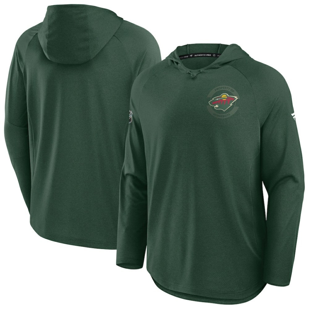 NHL Green Minnesota Wild Fanatics Authentic Pro Rink Hoodie