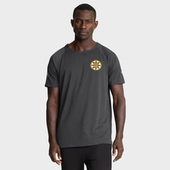 NHL Charcoal Boston Bruins Fanatics Authentic Pro Rink Raglan Performance T-Shirt