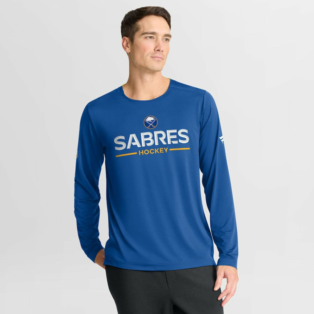 NHL Royal Buffalo Sabres Fanatics Authentic Pro Rink Tech Long Sleeve T-Shirt