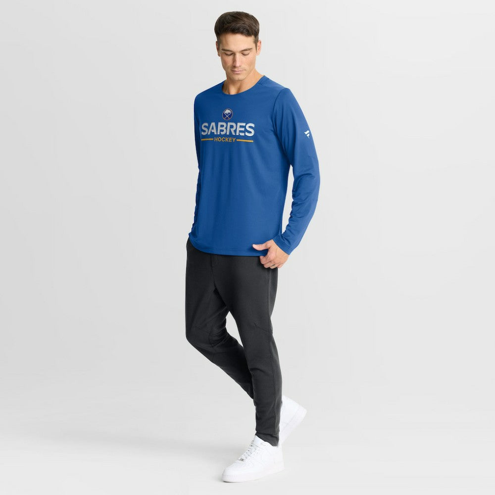 NHL Royal Buffalo Sabres Fanatics Authentic Pro Rink Tech Long Sleeve T-Shirt