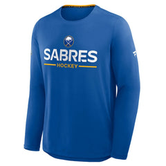 NHL Royal Buffalo Sabres Fanatics Authentic Pro Rink Tech Long Sleeve T-Shirt