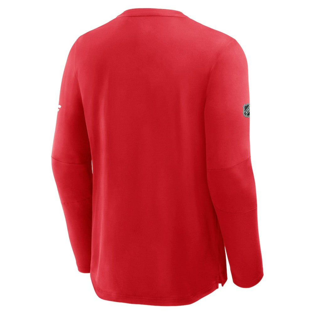 NHL Red Calgary Flames Fanatics Authentic Pro Rink Tech Long Sleeve T-Shirt