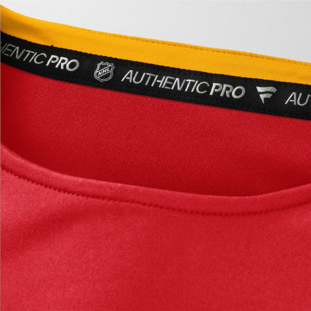 NHL Red Calgary Flames Fanatics Authentic Pro Rink Tech Long Sleeve T-Shirt