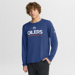 NHL Royal Edmonton Oilers Fanatics Authentic Pro Rink Tech Long Sleeve T-Shirt