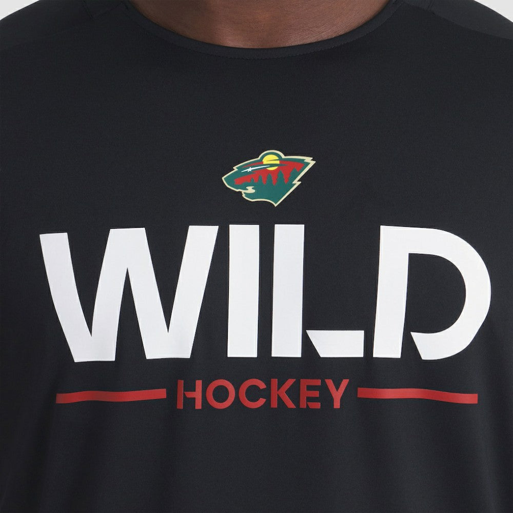 NHL Black Minnesota Wild Fanatics Authentic Pro Rink Tech Long Sleeve T-Shirt