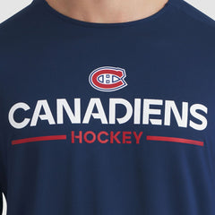 NHL Navy Montreal Canadiens Fanatics Authentic Pro Rink Tech Long Sleeve T-Shirt