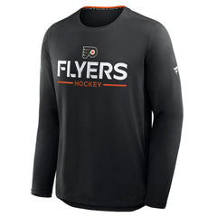 NHL Black Philadelphia Flyers Fanatics Authentic Pro Rink Tech Long Sleeve T-Shirt