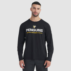 NHL Black Pittsburgh Penguins Fanatics Authentic Pro Rink Tech Long Sleeve T-Shirt