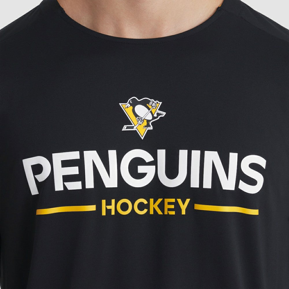 NHL Black Pittsburgh Penguins Fanatics Authentic Pro Rink Tech Long Sleeve T-Shirt