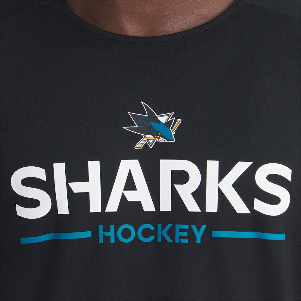 NHL Black San Jose Sharks Fanatics Authentic Pro Rink Tech Long Sleeve T-Shirt