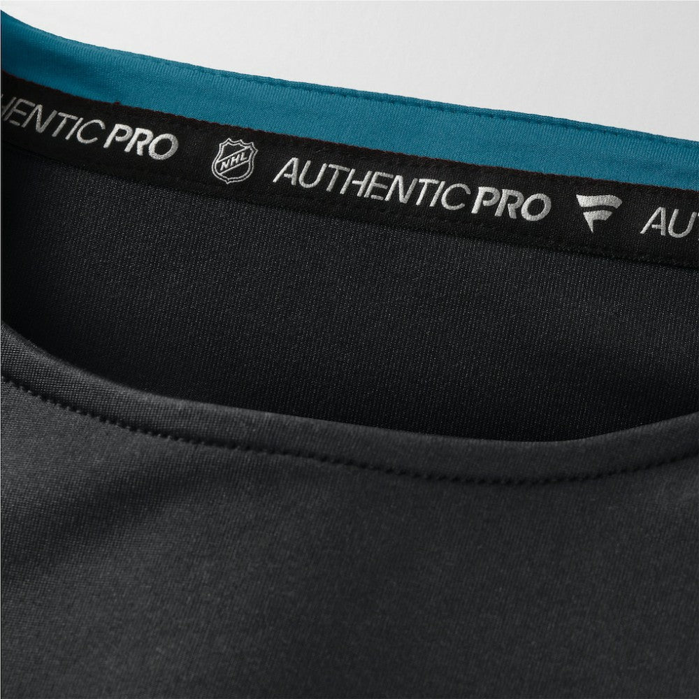 NHL Black San Jose Sharks Fanatics Authentic Pro Rink Tech Long Sleeve T-Shirt