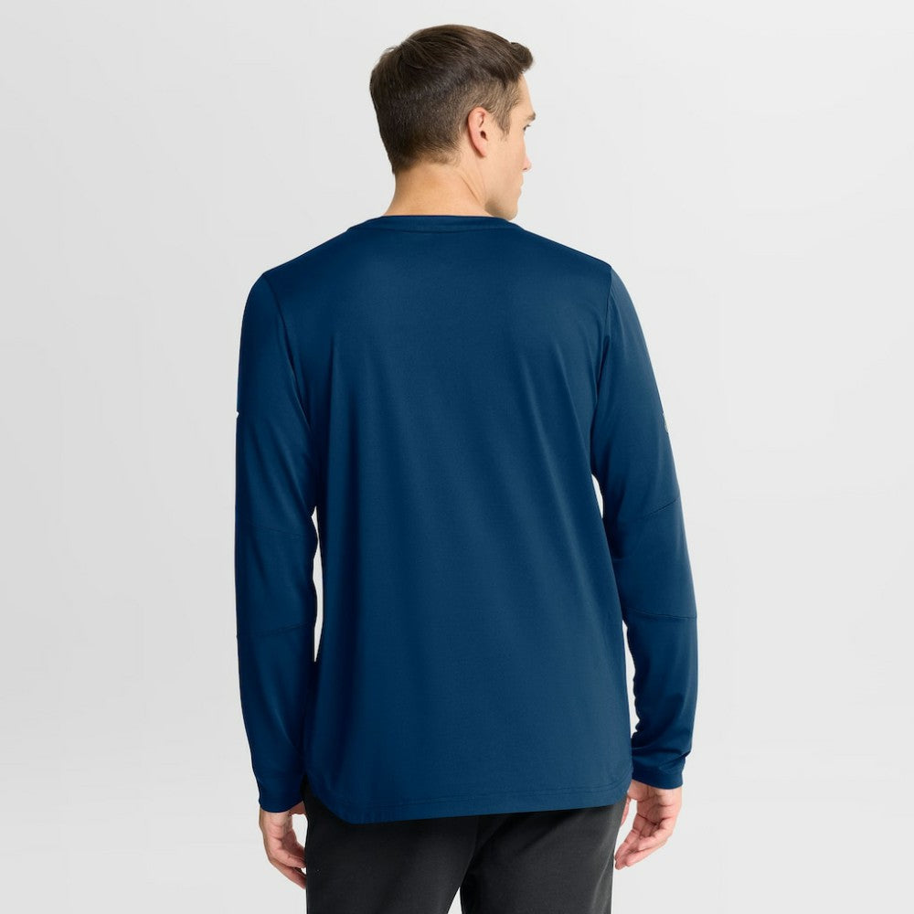 NHL Navy Seattle Kraken Fanatics Authentic Pro Rink Tech Long Sleeve T-Shirt
